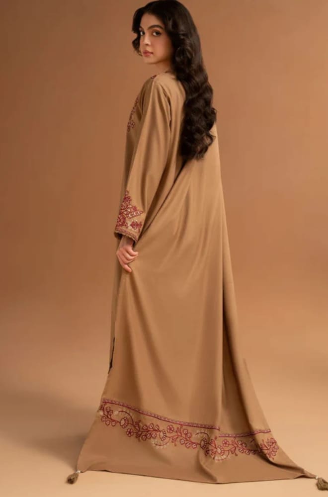 FLORENT -3PC DHANAK EMBROIDRED SHIRT WITH DHANAK HEAVY EMB SHAWL AND TROUSER (SYT-215)