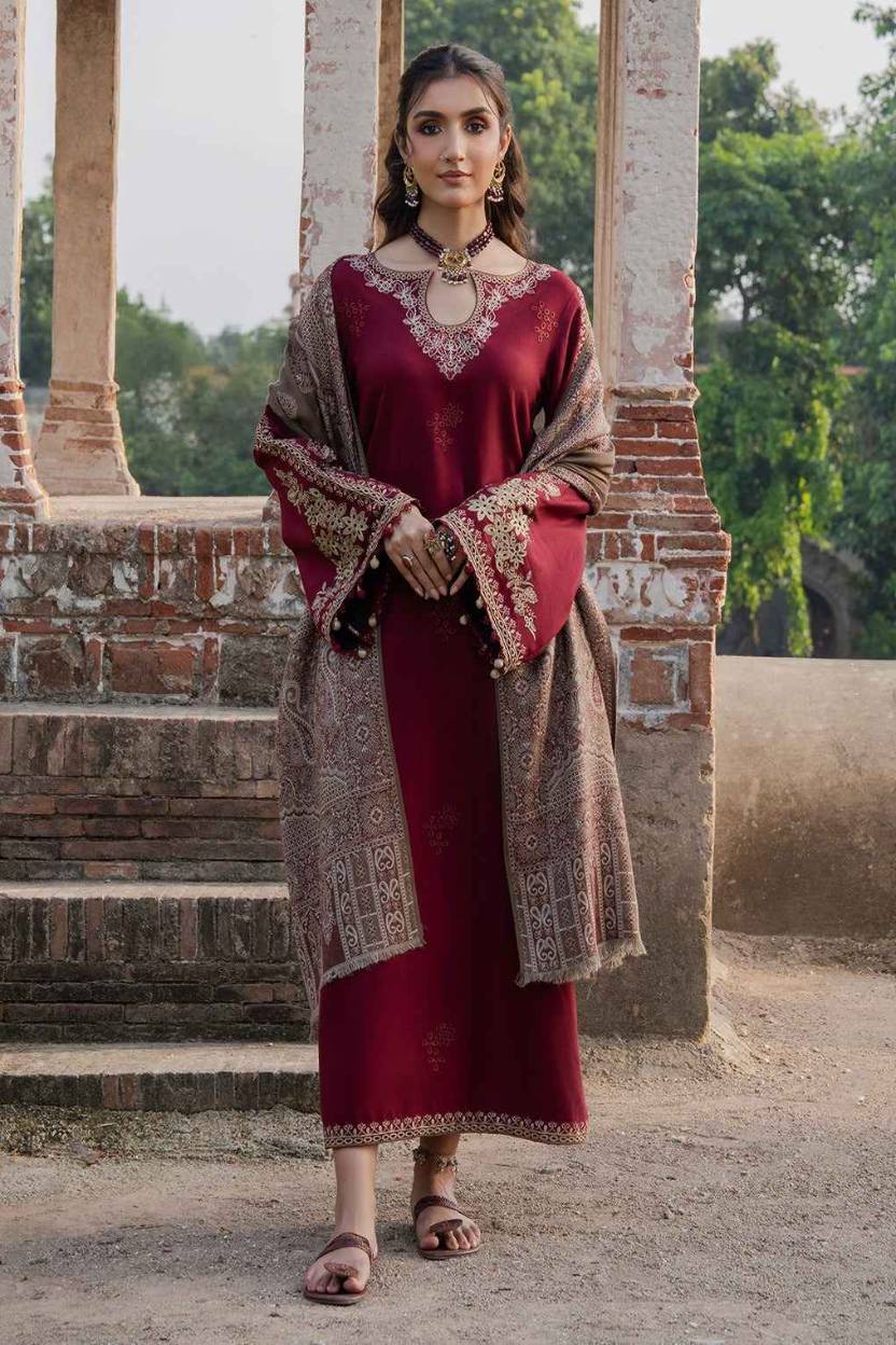 IZEL - 3 Piece Unstiched Embroidery Dhanak (SYT-220)
