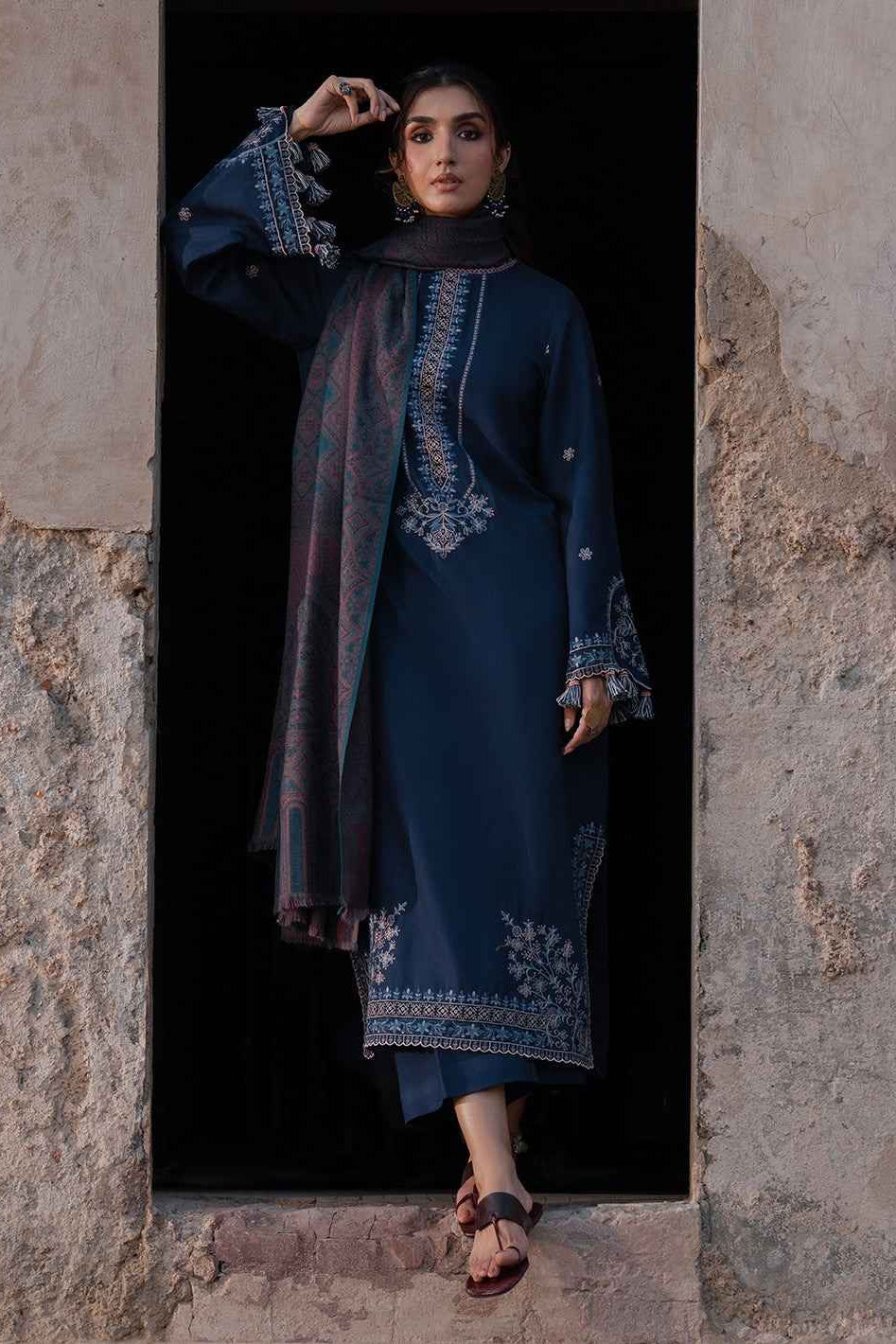 IZEL - 3 Piece Unstiched Embroidery Dhanak (SYT-224)