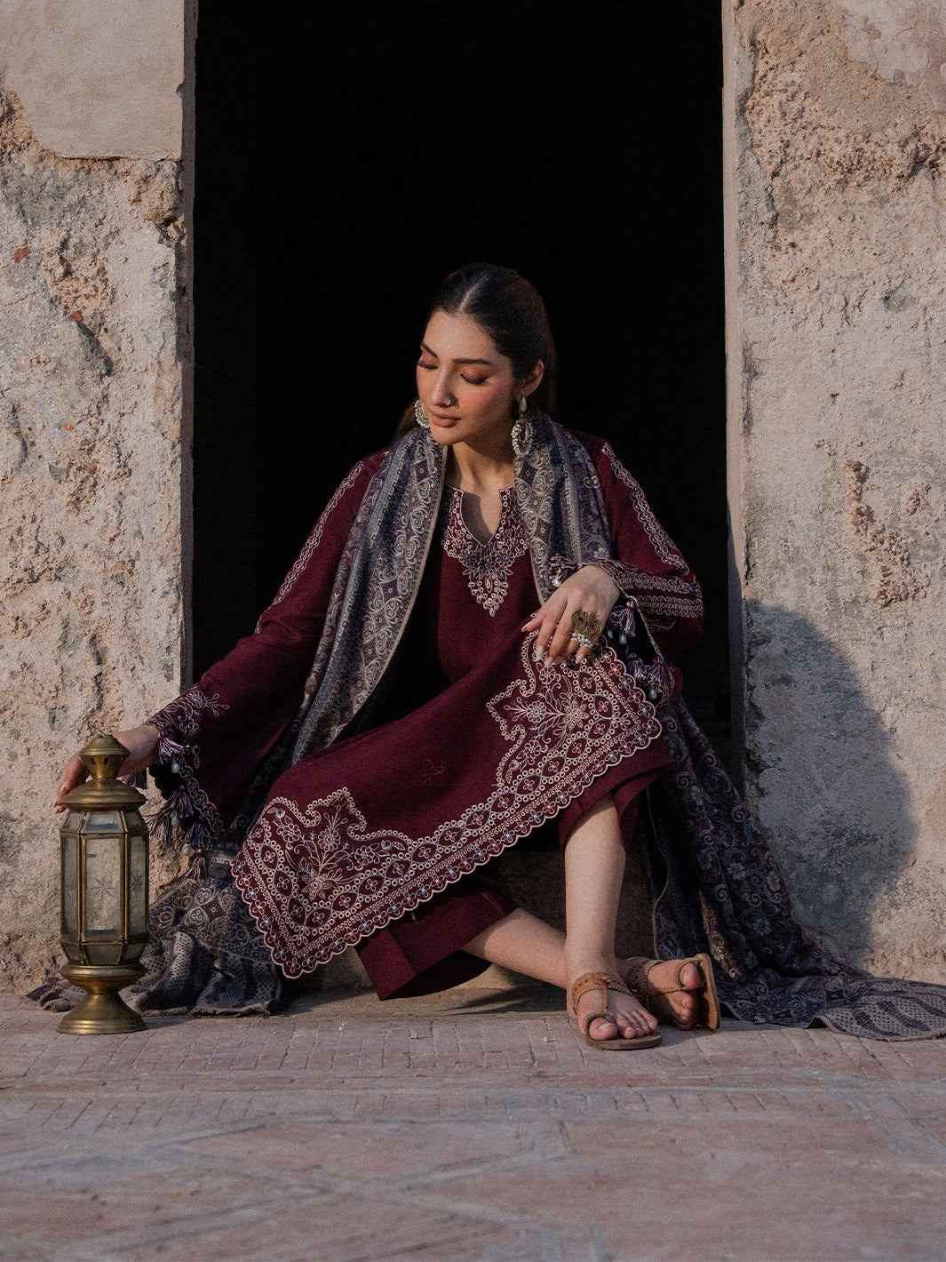 IZEL - 3 Piece Unstiched Embroidery Dhanak (SYT-226)