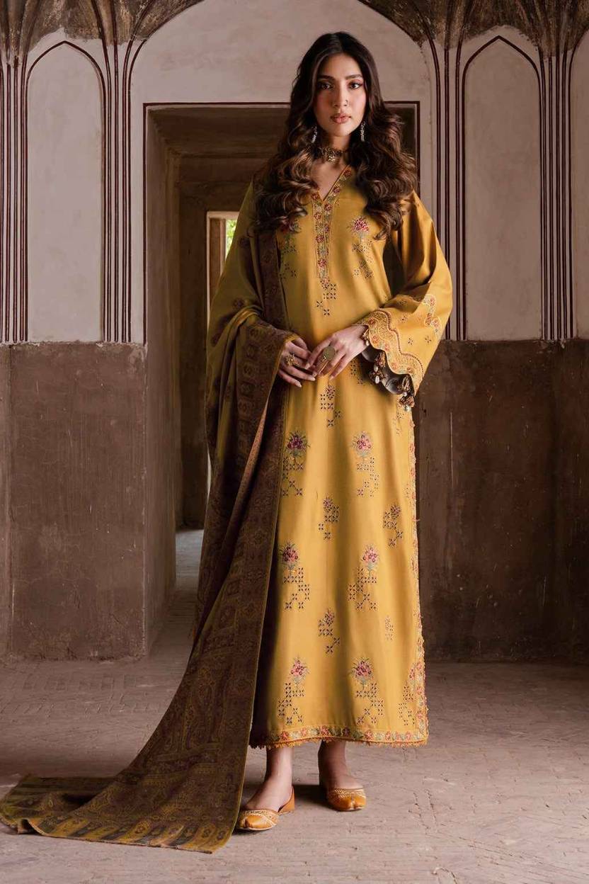 IZEL - 3 Piece Unstiched Embroidery Dhanak (SYT-227)
