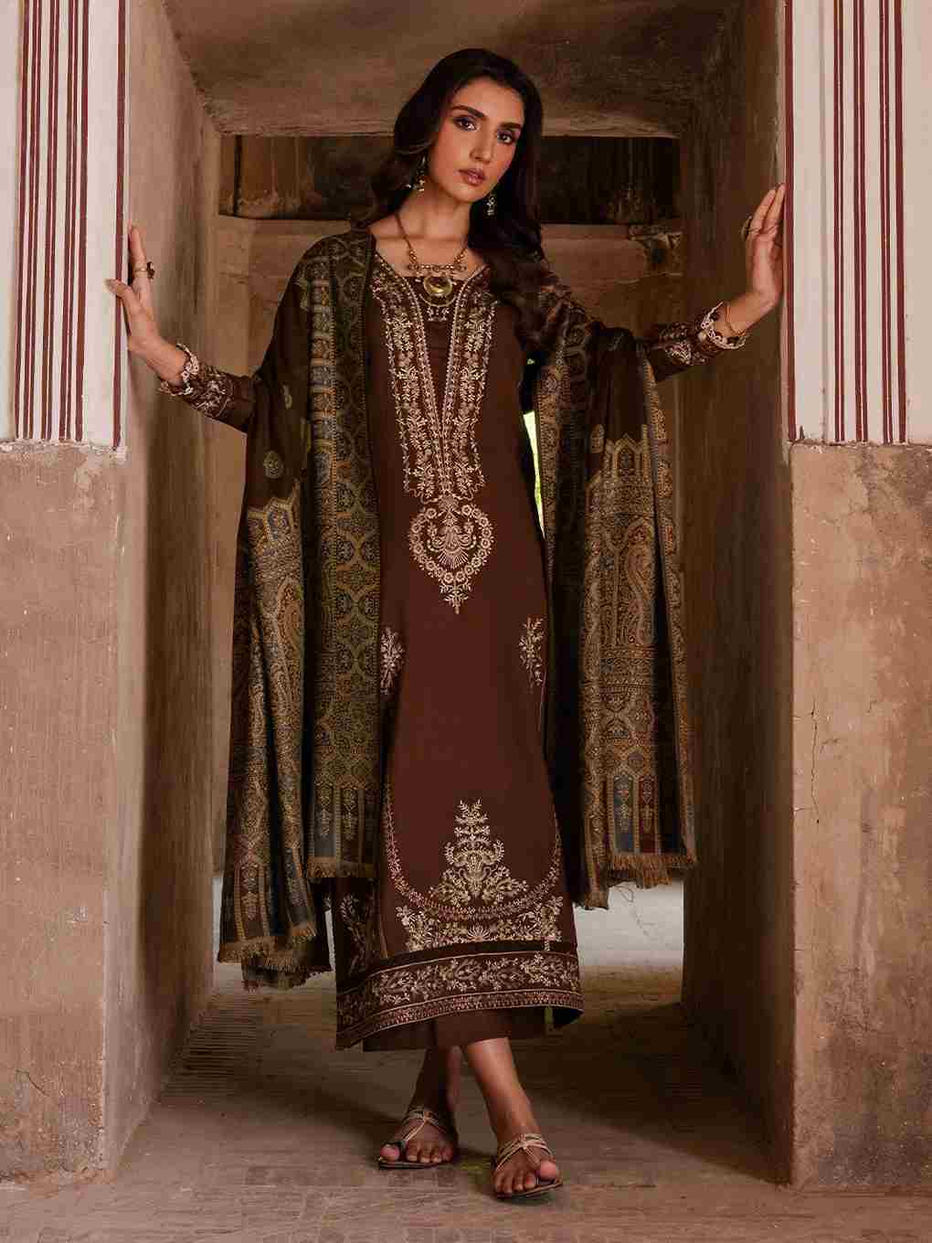 IZEL - 3 Piece Unstiched Embroidery Dhanak (SYT-228)