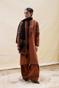 HUSSAIN REHAR -3PC DHANAK EMBROIDERED SHIRT WITH COUTRAI PRINT SHAWL AND TROUSER (SYT-234)