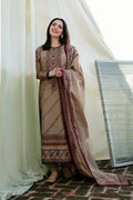 FLORENT-3PC DHANAK EMBROIDERED SHIRT WITH DHANAK SHAWL AND TROUSER (SYT-236)