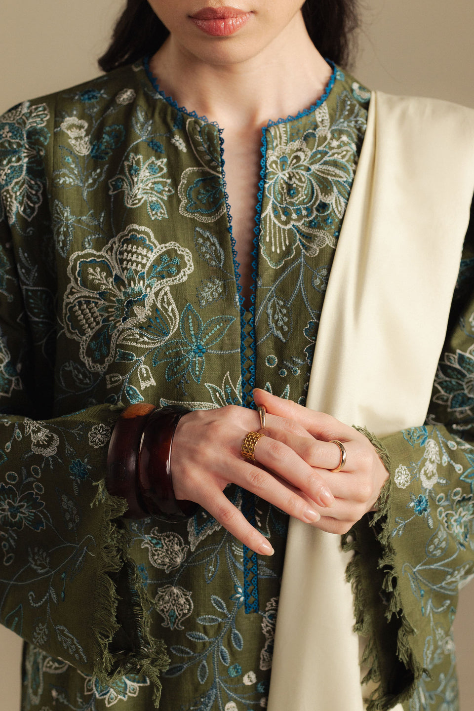 COCO BY ZARA SHAHJAHAN LUXURY UNSTITCHED WINTER DHANAK EMBROIDERED 3PC WITH WOOL PRINTED SHAWL (SYT-237)