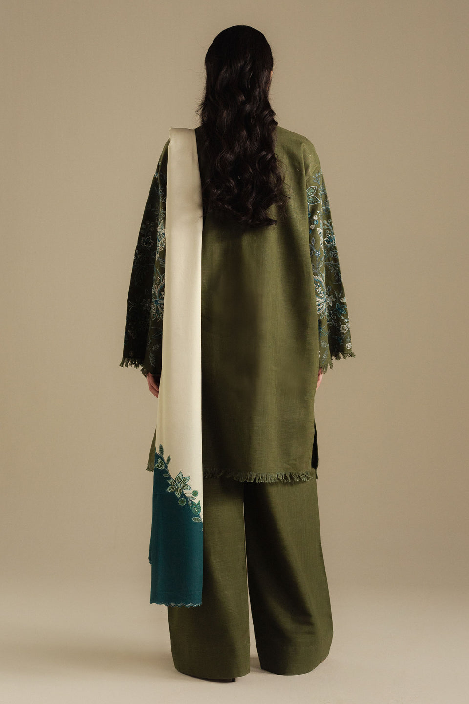 COCO BY ZARA SHAHJAHAN LUXURY UNSTITCHED WINTER DHANAK EMBROIDERED 3PC WITH WOOL PRINTED SHAWL (SYT-237)