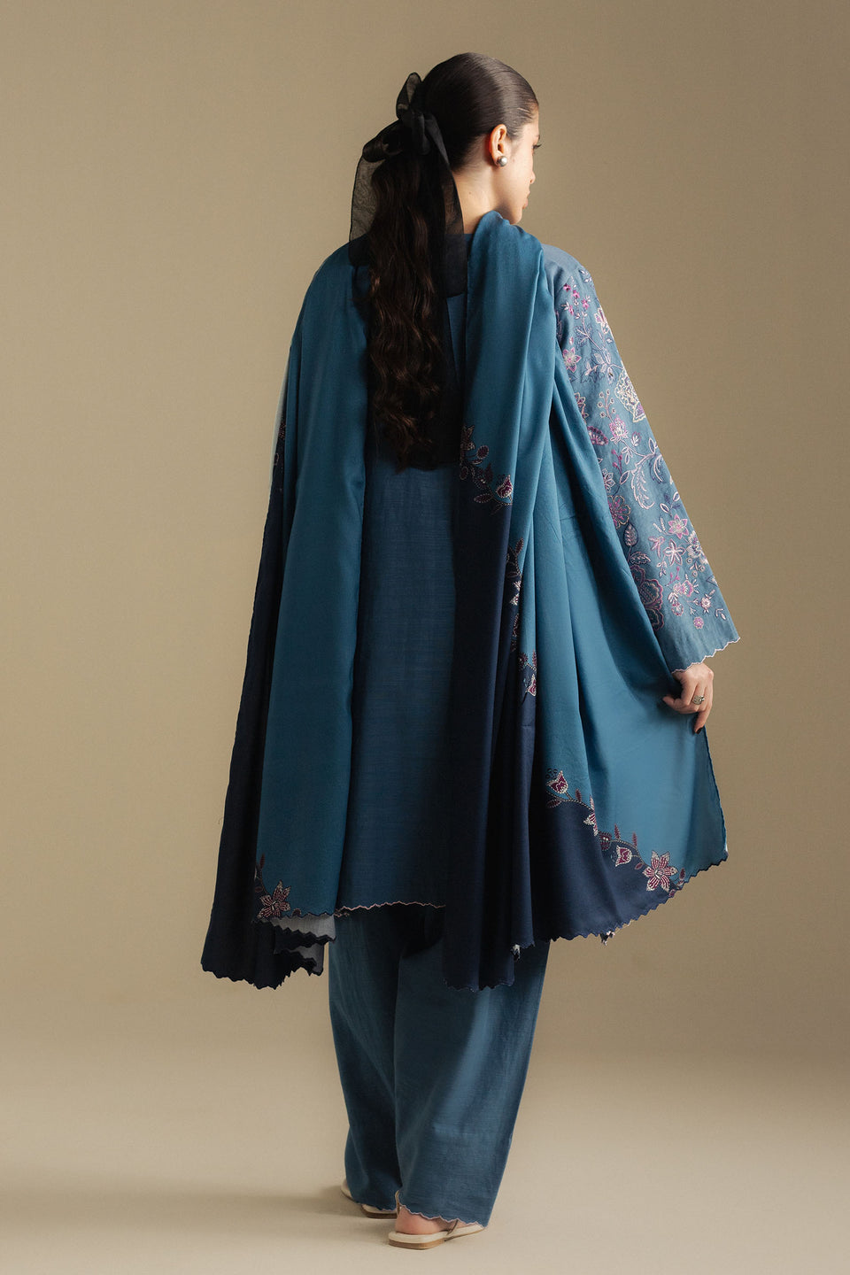 COCO BY ZARA SHAHJAHAN LUXURY UNSTITCHED WINTER DHANAK EMBROIDERED 3PC WITH WOOL PRINTED SHAWL (SYT-238)