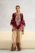 ETHNIC SILK TWO PIECE  (UNSTITCHED) (SYT-601)