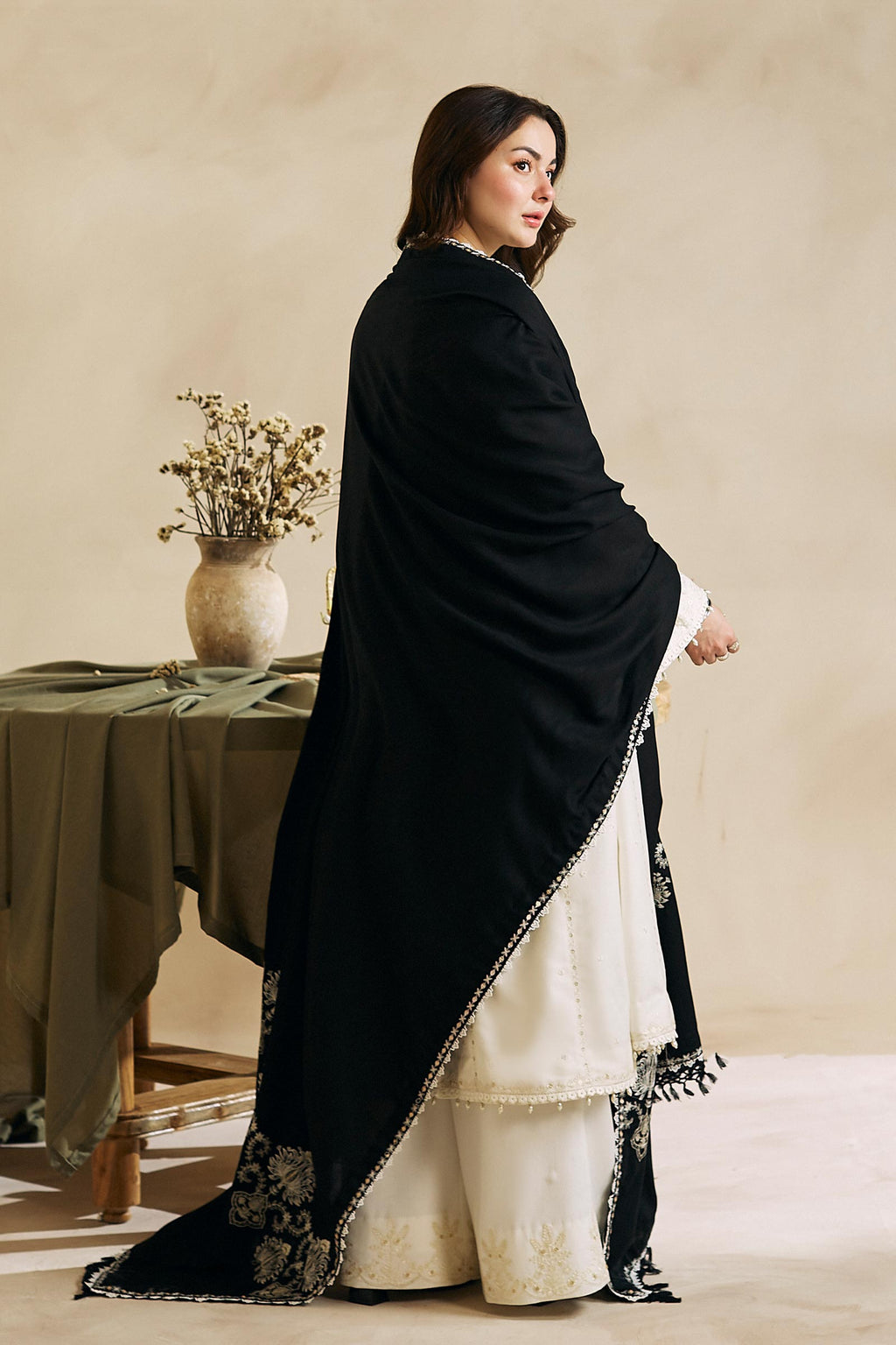 Zara Shah Jahan - 3PC Unstitched Dhanak Sequence Embroidered Shirt with Dhanak Embroidered Dupatta and Trousers