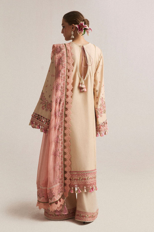 Hussain Rehar Unstitched Dhanak 3PC With Embroidered Shawl