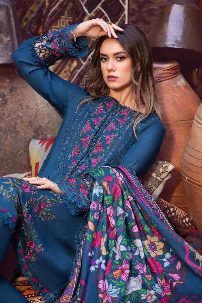 Maria B - Unstitched Luxury Dhanak Heavy Embroidered 3PC Suit (SYT-118)