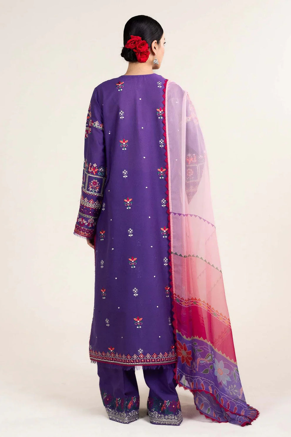 Zara Shahjahan - Unstitched Luxury Dhanak Heavy Embroidered 3PC Suit (SYT-120)