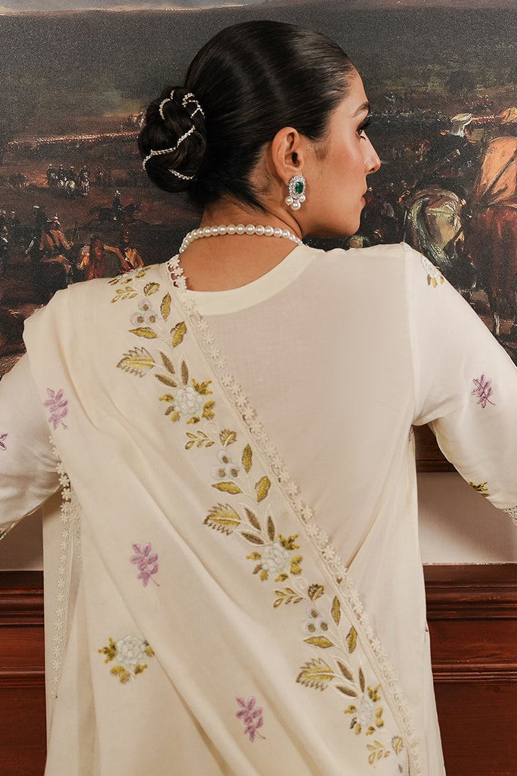CROSS STITCH-3PC DHANAK EMBROIDERED SHIRT WITH DHANAK EMBROIDERED SHAWL AND TROUSER (SYT-125)