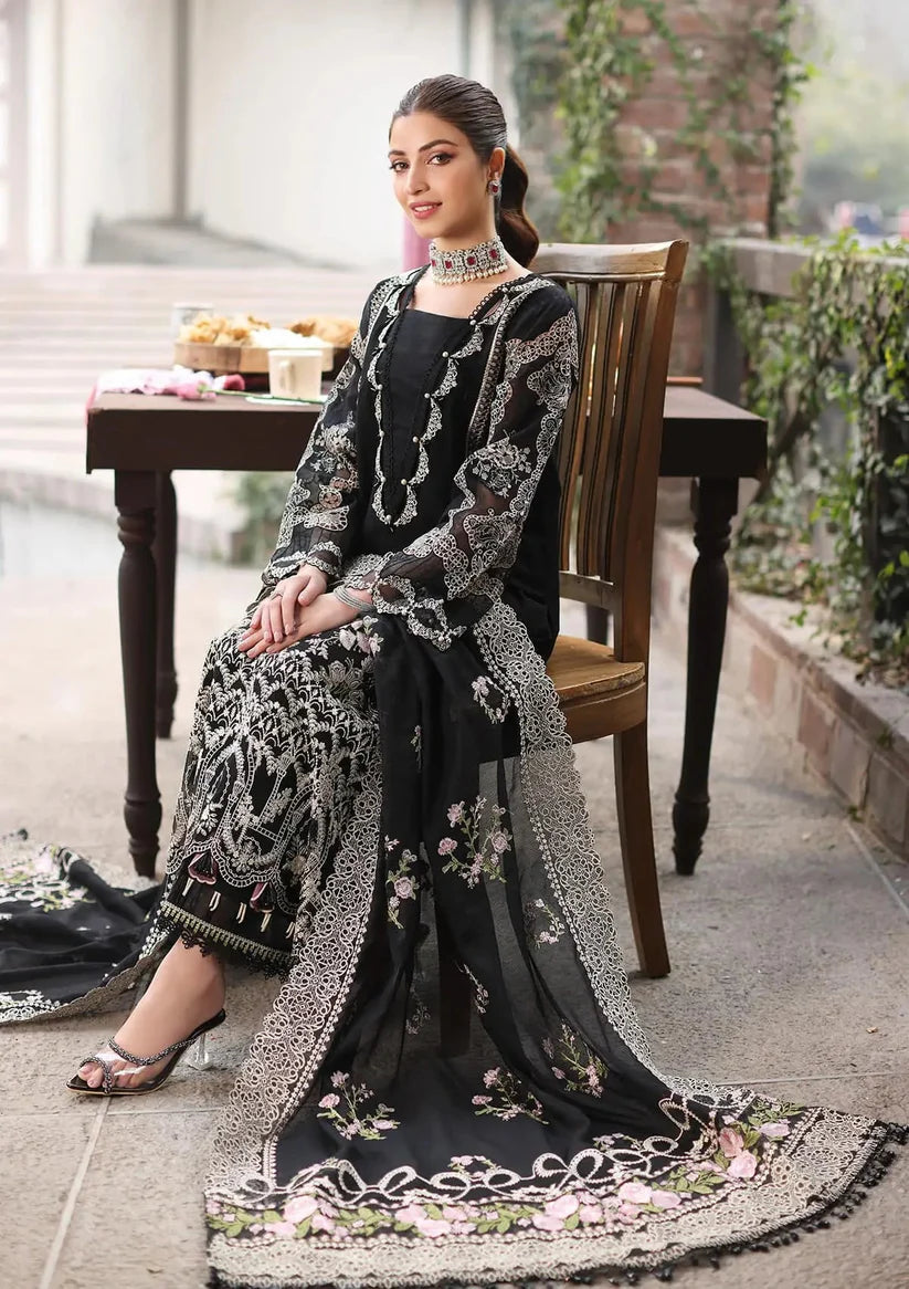 Kahf - Unstitched Luxury Dhanak Heavy Embroidered 3PC Suit (SYT-133)