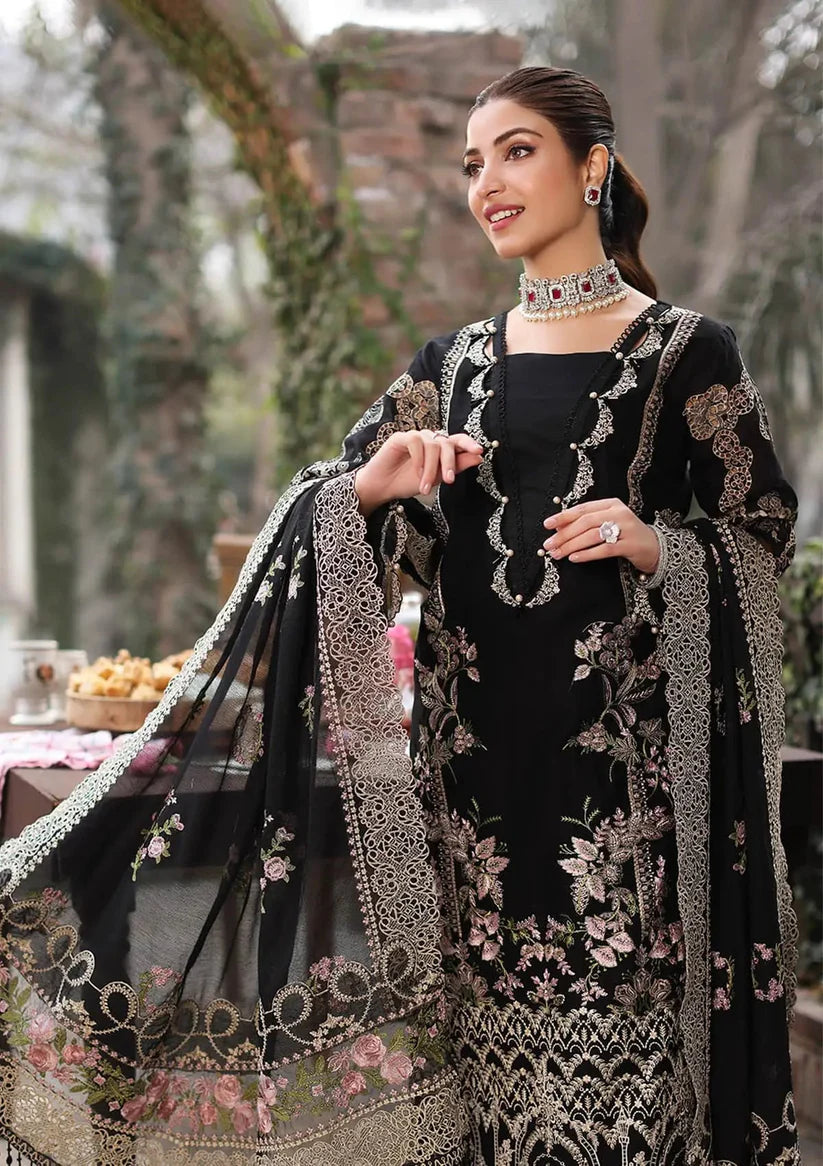 Kahf - Unstitched Luxury Dhanak Heavy Embroidered 3PC Suit (SYT-133)