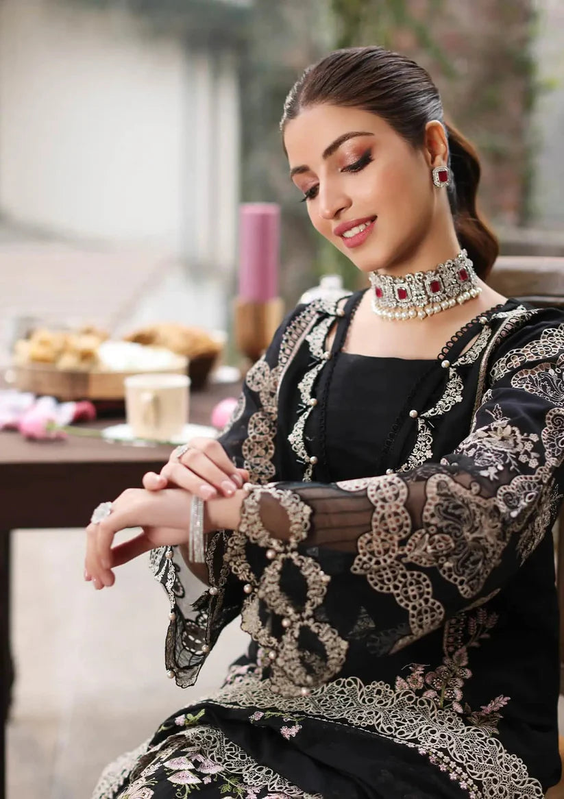 Kahf - Unstitched Luxury Dhanak Heavy Embroidered 3PC Suit (SYT-133)