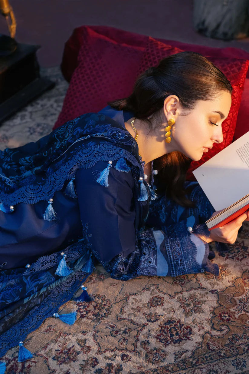 Jade - Unstitched Luxury Dhanak Chikenkari Heavy Embroidered 3PC Suit (SYT-140)