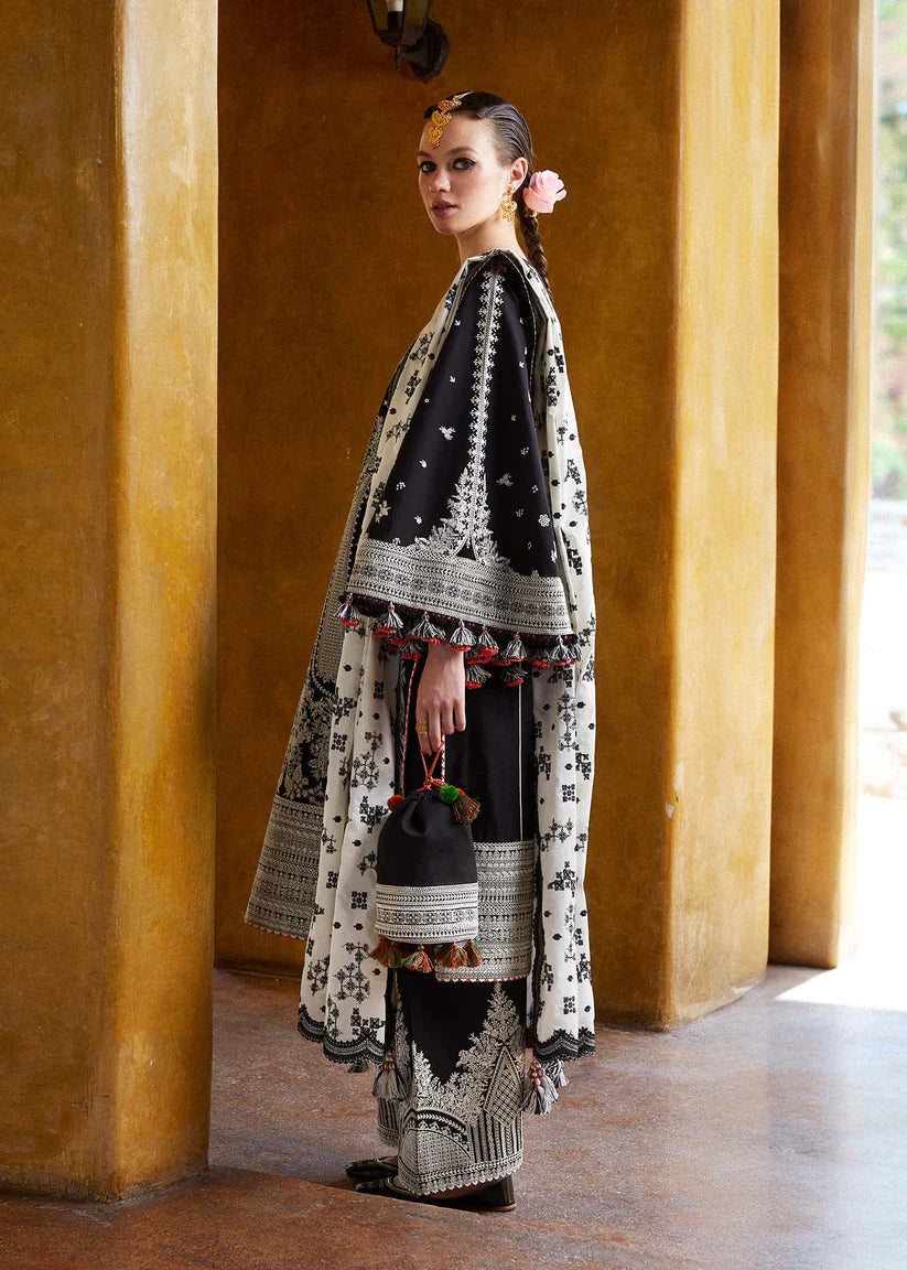 Hussain Rehar - Unstitched Luxury Dhanak Heavy Embroidered 3PC Suit (SYT-145)