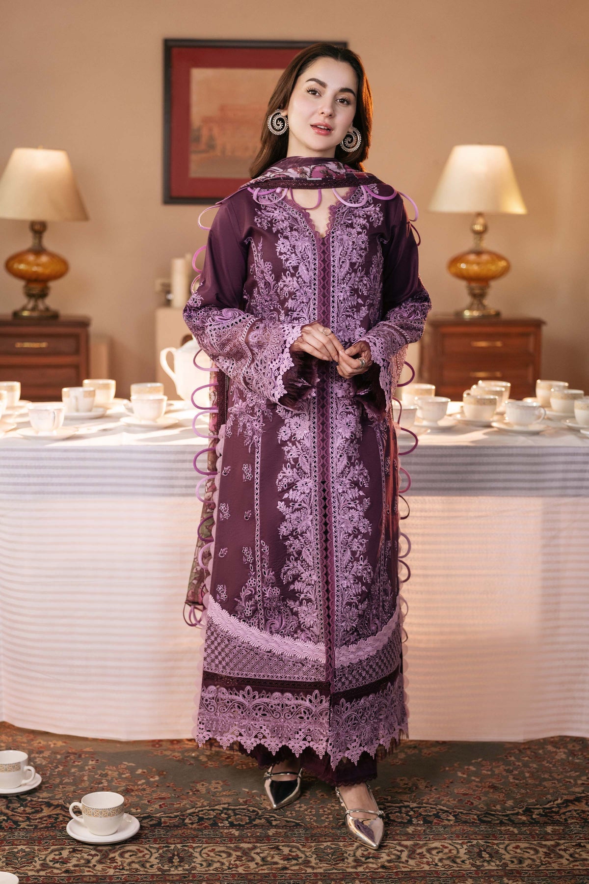 JADE - 3PC DHANAK SEQUENCE EMBROIDERED SHIRT WITH COUTRAI PRINTED SHAWL & DHANAK TOUSER (SYT-149)