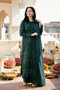 FLORENT-3PC DHANAK EMBROIDERED SHIRT WITH DHANAK EMBROIDERED SHAWL & TROUSER (SYT-161)