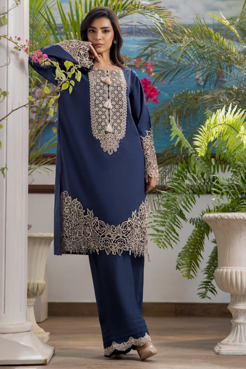BATIK - Unstitched Luxury Dhanak Embroidered 2PC Suit (SYT-172)