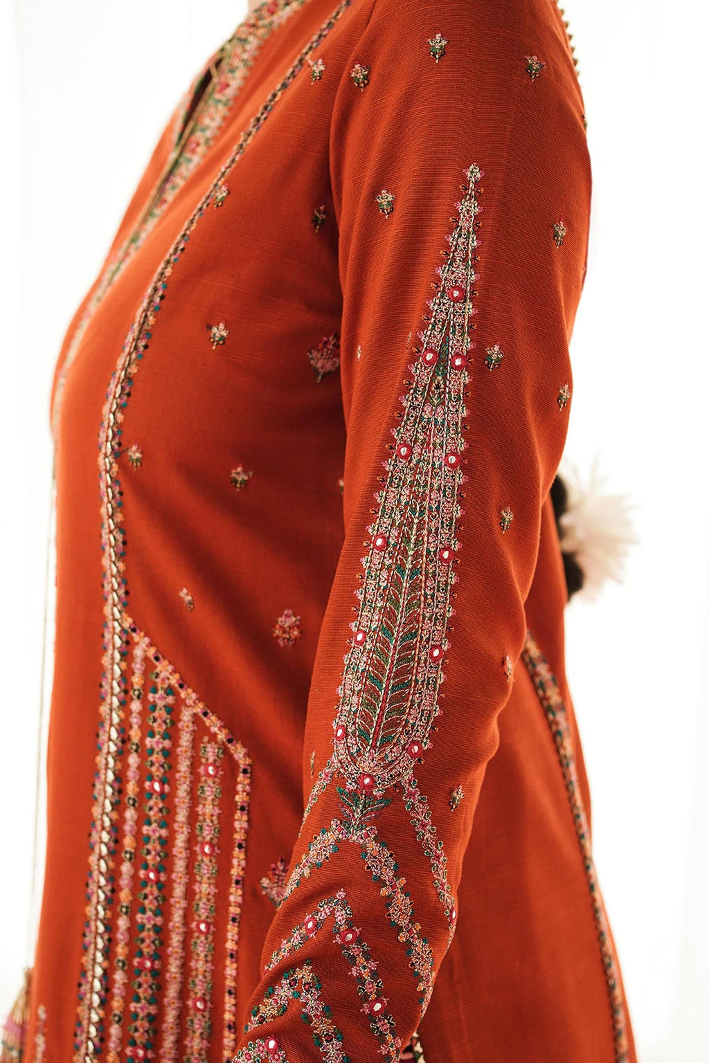 Hussain Rehar - UNSTITCHED 3PC Embroidered Dhanak Suit with Printed Shawal (SYT-180)