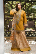SAPPHIRE - UNSTITCHED 3PC EMBROIDERED DHANAK SUIT WITH PRINTED PASHMINA WOOL SHAWAL (SYT-182)