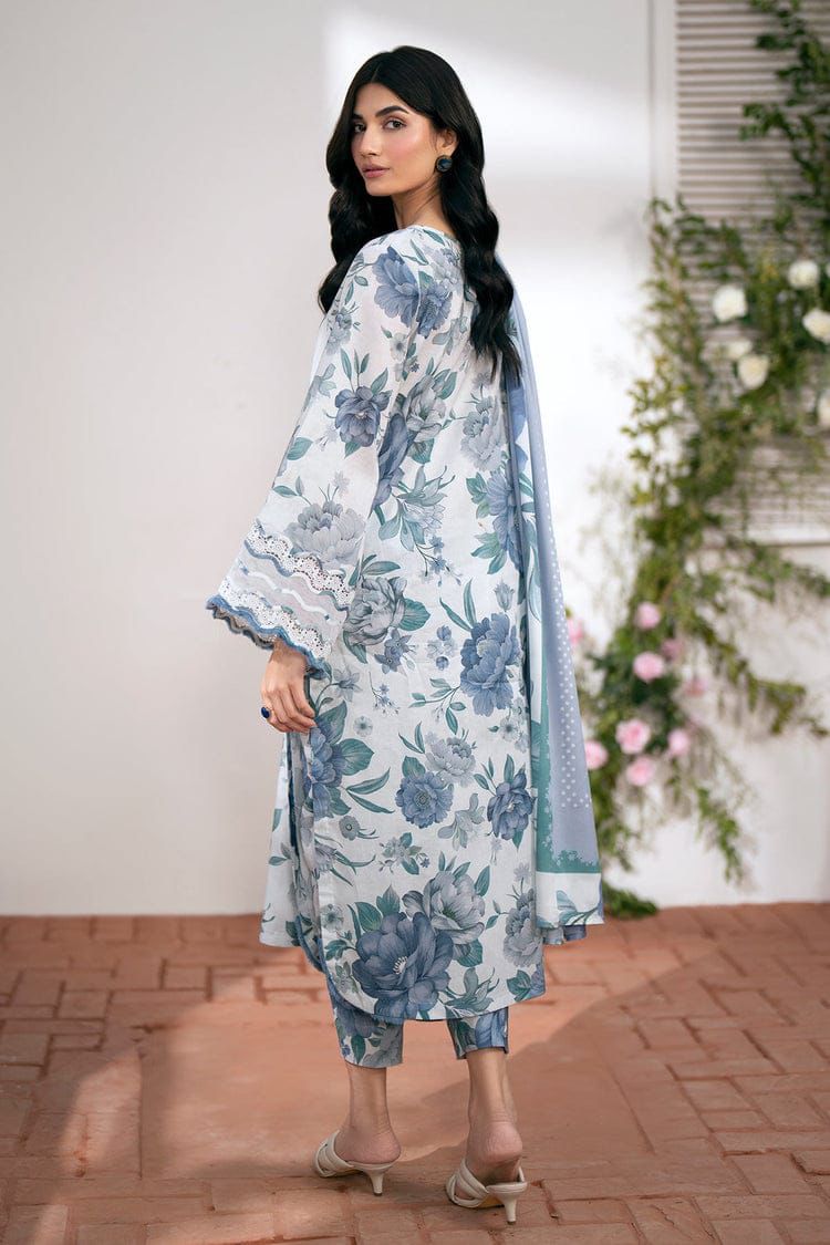 BAROUQE-3PC KARANDI PRINTED SHIRT WITH KARANDI PRINTED DUPATTA AND TROUSER
