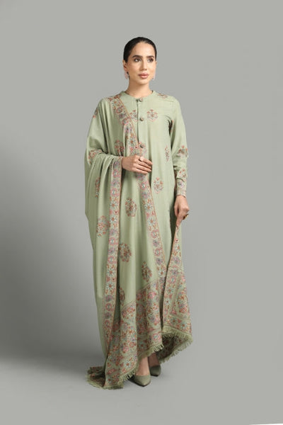 BAREEZE - UNSTITCHED 3PC EMBROIDERED DHANAK WITH EMBROIDERED SHAWL (SYT-193)