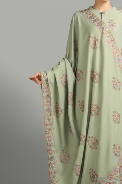 BAREEZE - UNSTITCHED 3PC EMBROIDERED DHANAK WITH EMBROIDERED SHAWL (SYT-193)