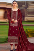 BAREEZE - UNSTITCHED DHANAK EMBROIDERED 3PC WITH SOFT CHIFFON  EMB DUPATTA (SYT-203)