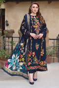 ANEELA’S - 3PC DHANAK EMBROIDERED SHIRT WITH COURTRAI PRINTED SHAWL & TROUSER (SYT-208)